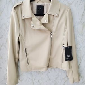 Bagatelle Collection Ivory Moto Jacket L NWT